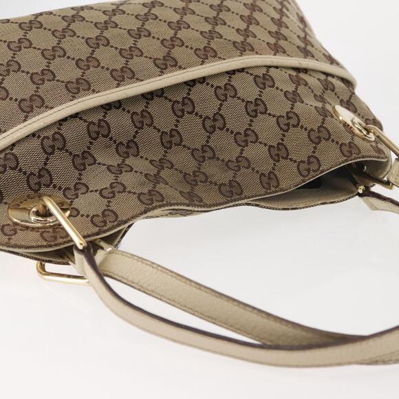 GUCCI GG Canvas Tote Bag Beige Gold - Picture 6 of 12